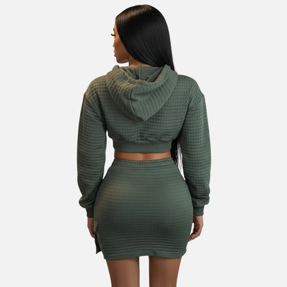 Conjunto de dos piezas verde oliva