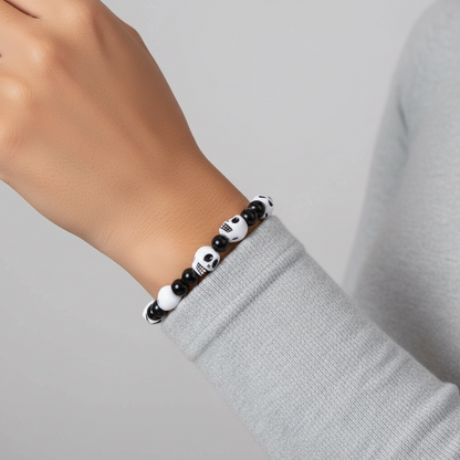 Skull Beaded Stretchable Bracelets