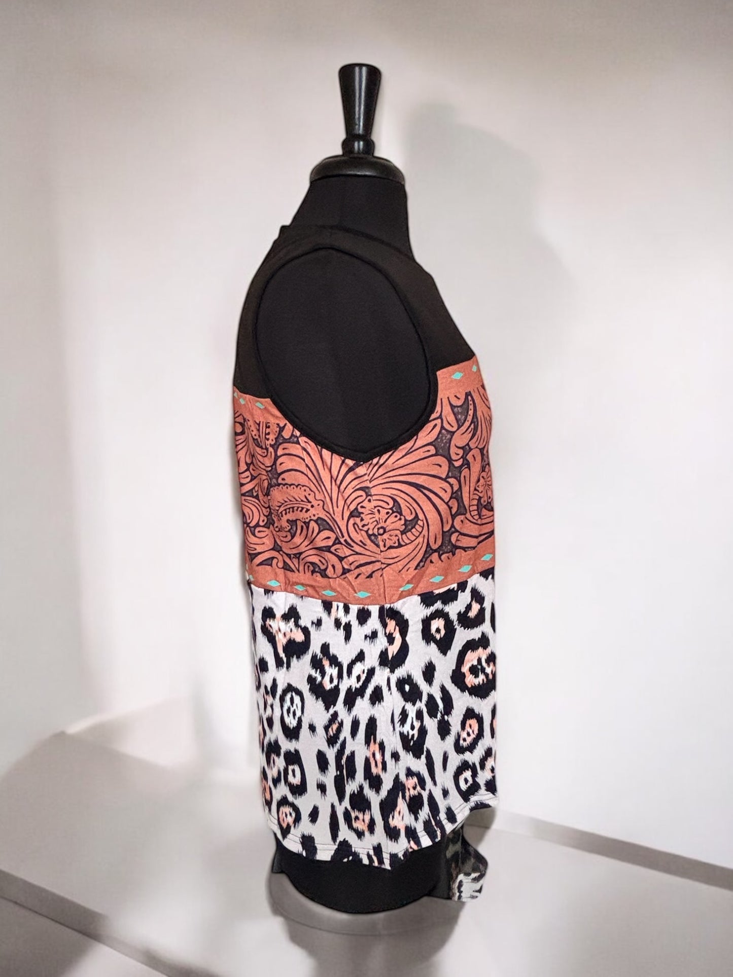 Leopard Multi Color-Block T-shirt