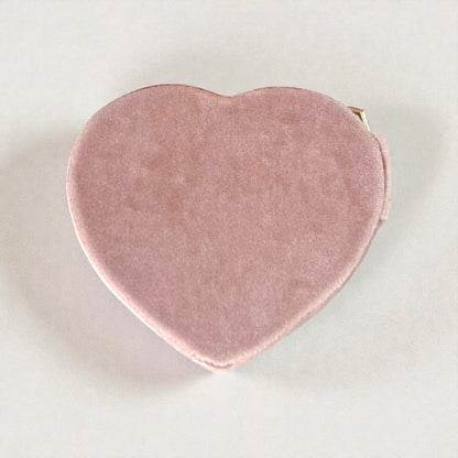 Joyero de terciopelo con forma de corazón