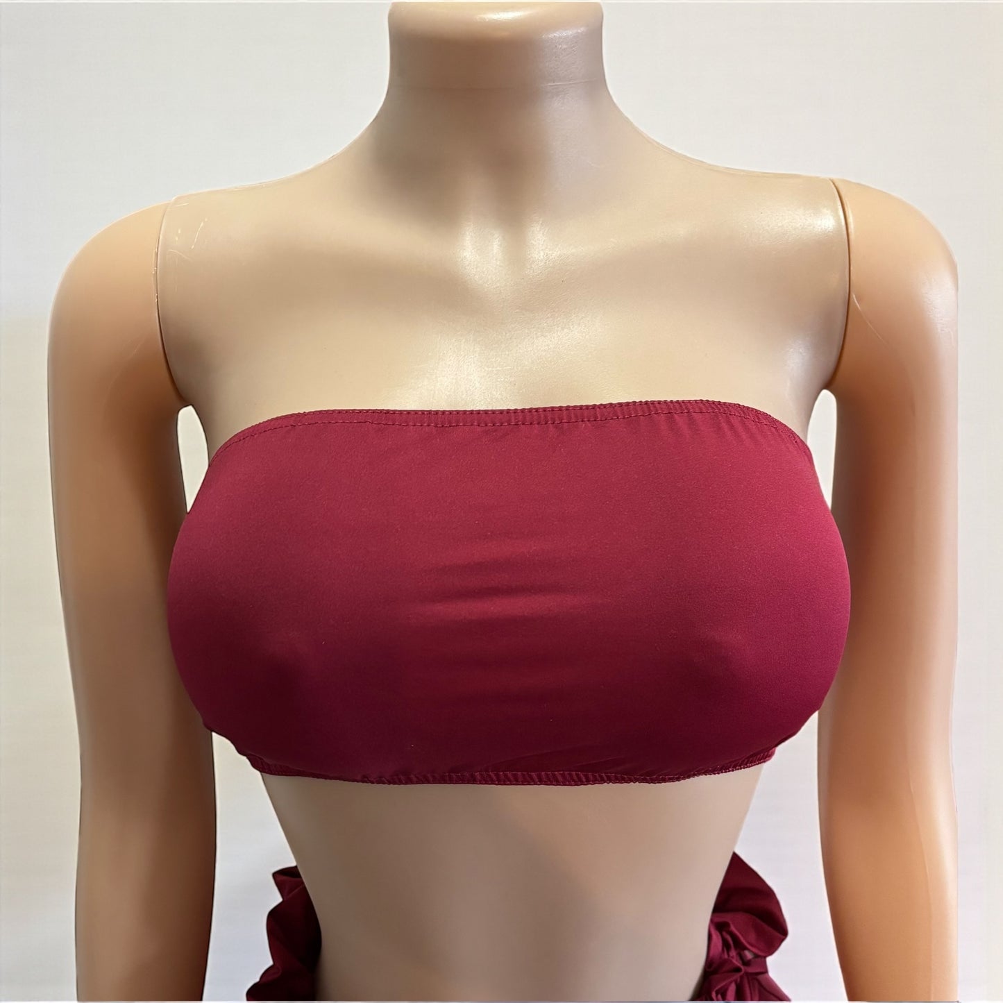 Conjunto largo de 2 piezas burdeos para mujer