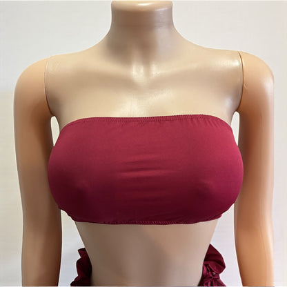 Conjunto largo de 2 piezas burdeos para mujer