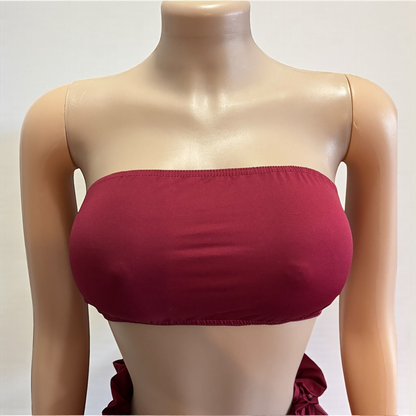 Conjunto largo de 2 piezas burdeos para mujer