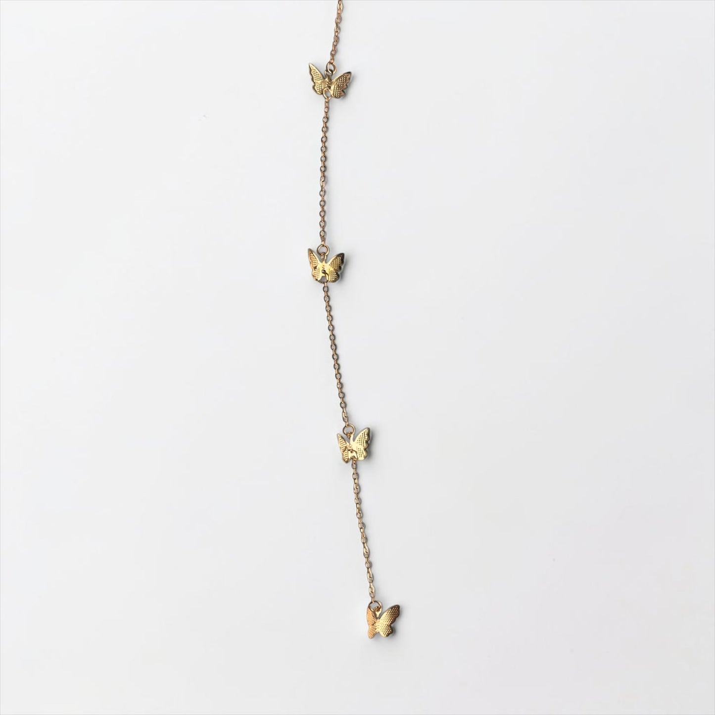 Butterfly Gold Choker W/ Back Chain Tassel