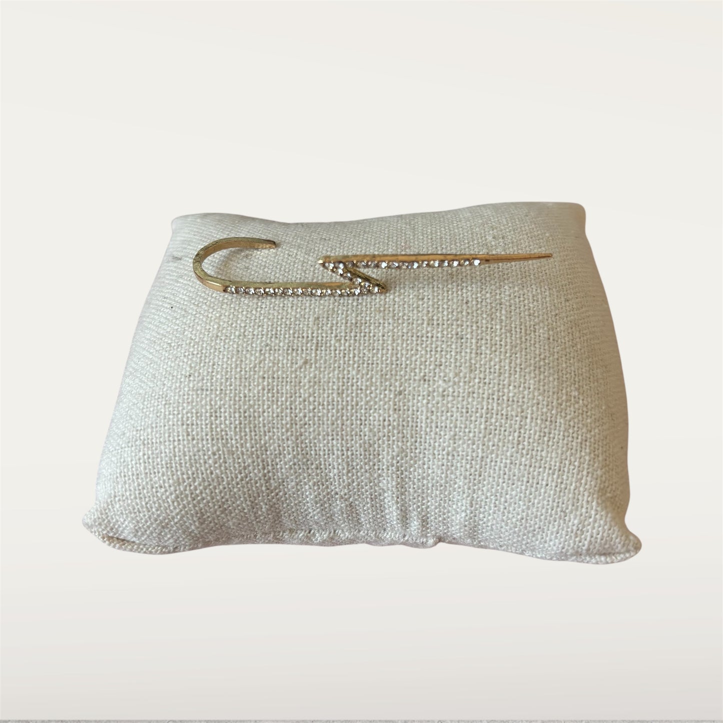 One Piece Crystals Gold Earring