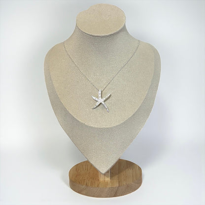 Collar de plata con colgante de estrella de mar