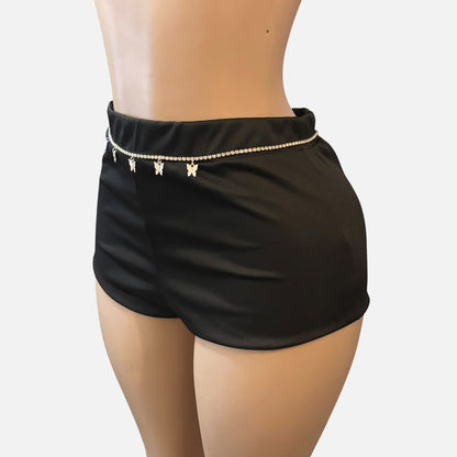 Butterfly Rhinestone Waist Chain