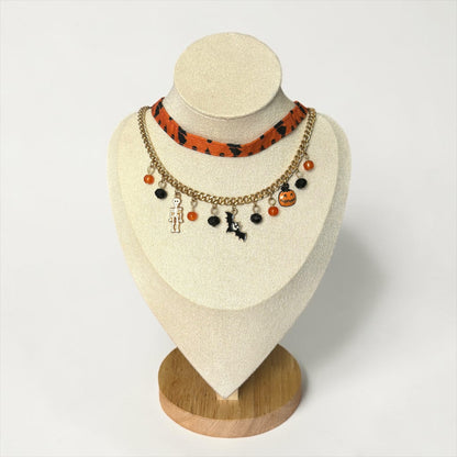 Halloween Charm Layered Choker Necklace Set