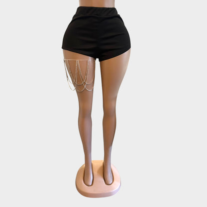 Crystal Rhinestone Thigh Silver Chain