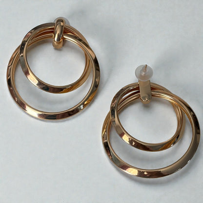 Double Big Gold Earring