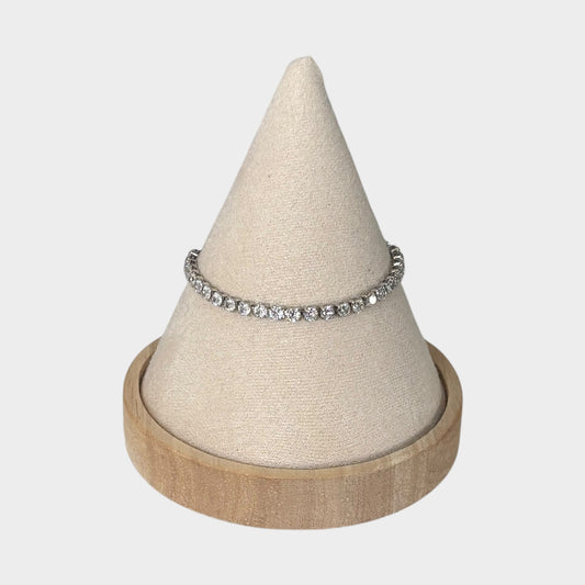 Elegant Crystals Sterling Silver Bracelet