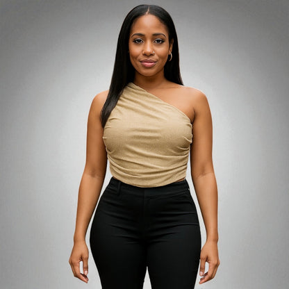 One Side Shoulder Night Out Blouse