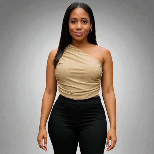 One Side Shoulder Night Out Blouse