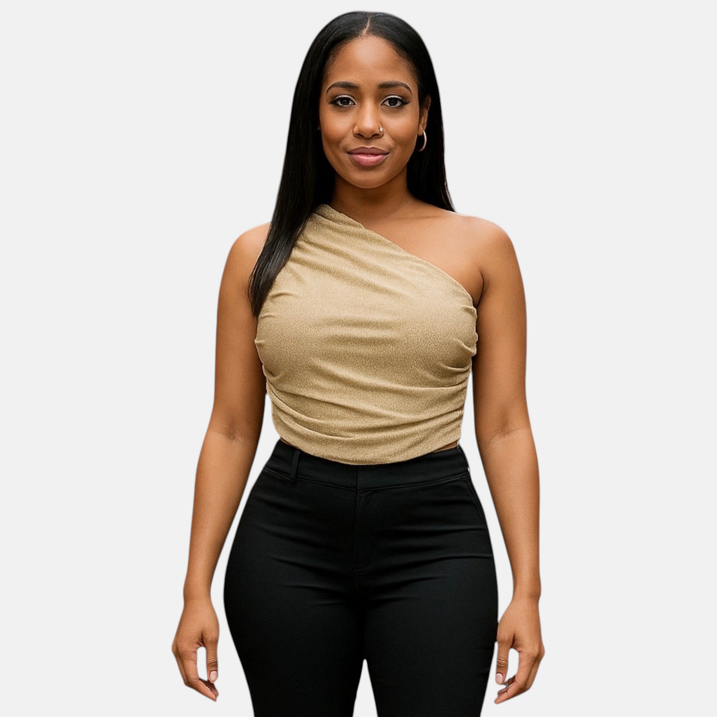 One Side Shoulder Night Out Blouse
