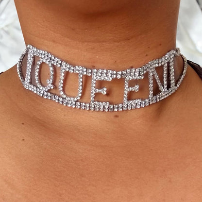 Gargantilla con diamantes de imitación