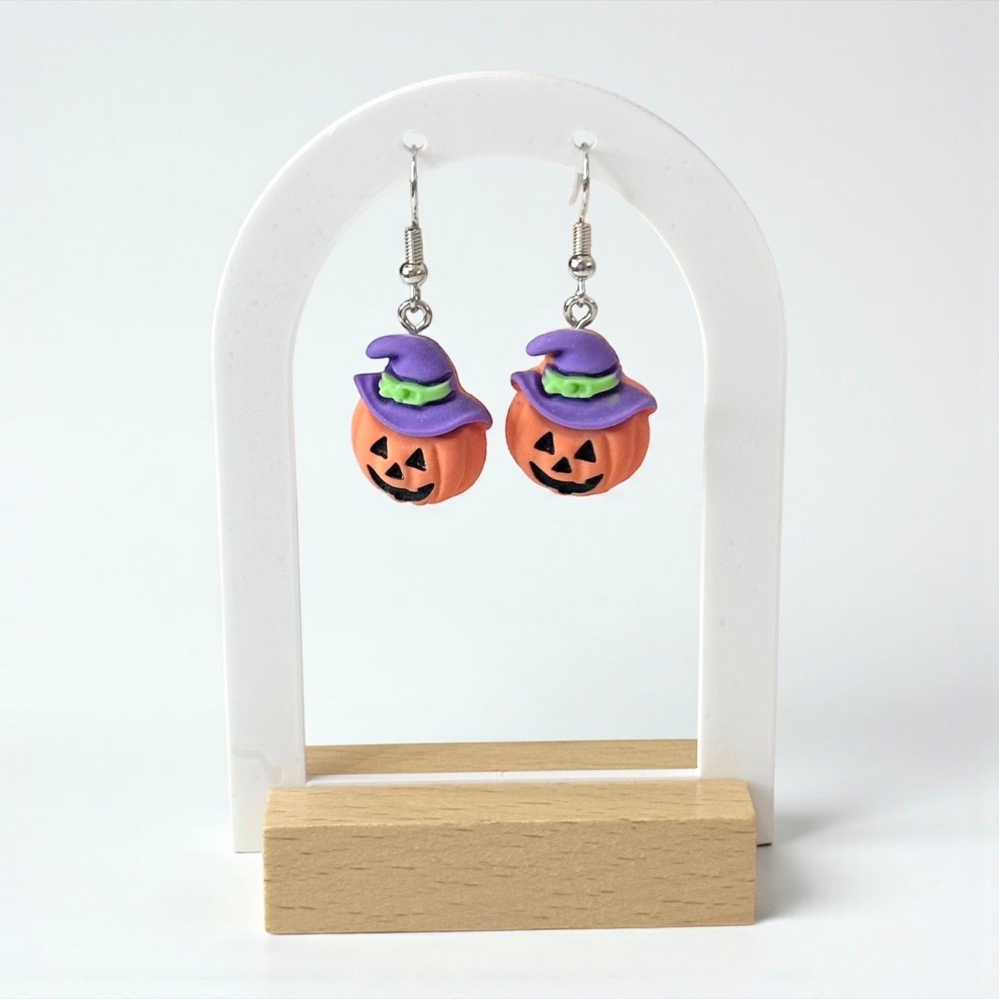 Pumpkin & Purple Hat Small Earring