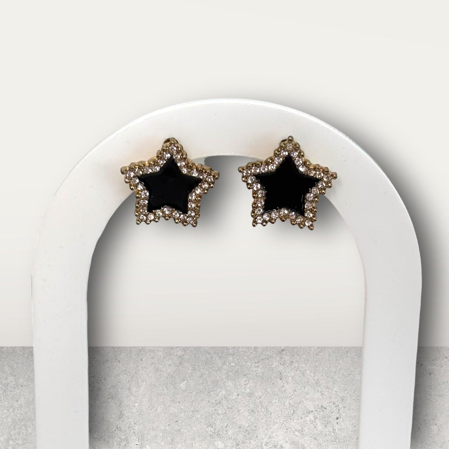 Pendientes pequeños con cristales de estrella para mujer