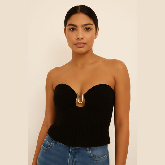 Strapless Knit Tube Top