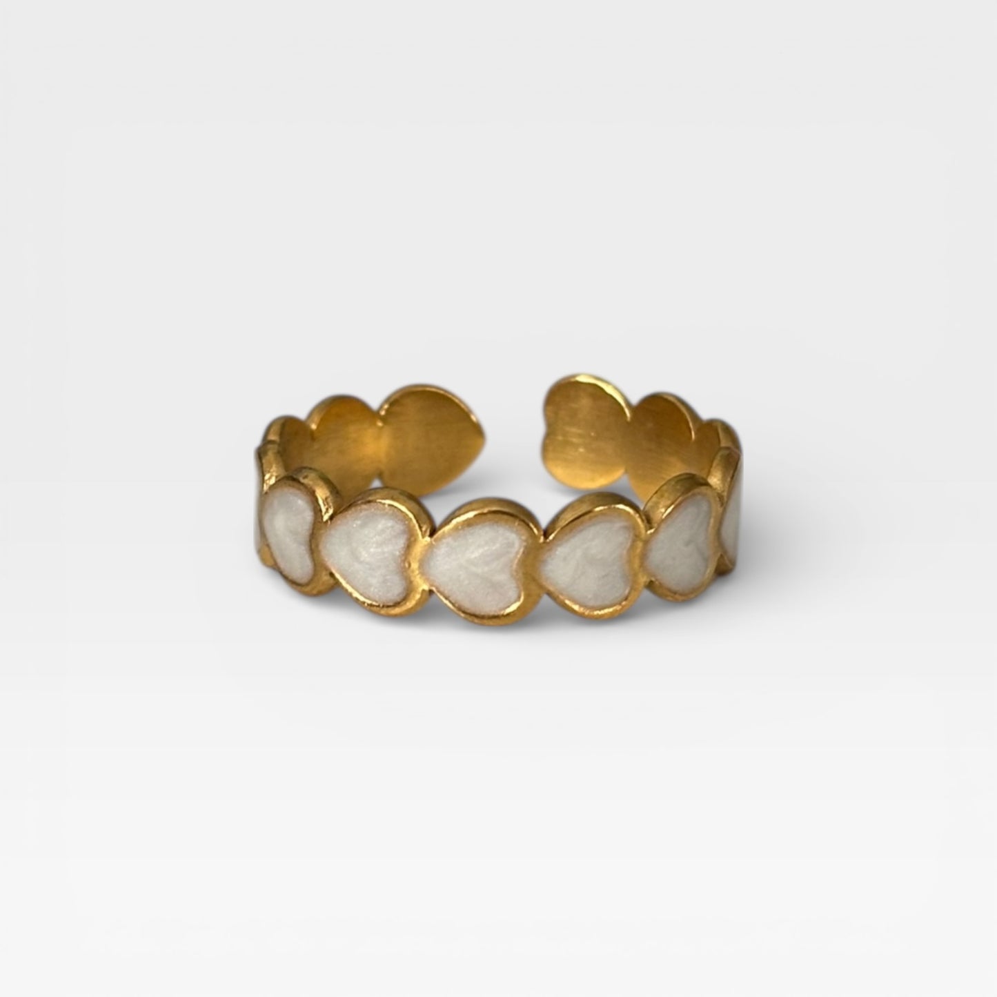 Stainless Steel Adjustable Heart Ring