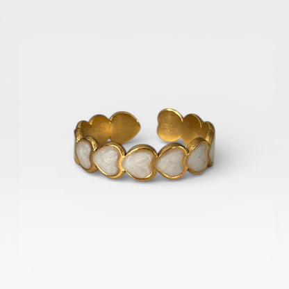 Stainless Steel Adjustable Heart Ring