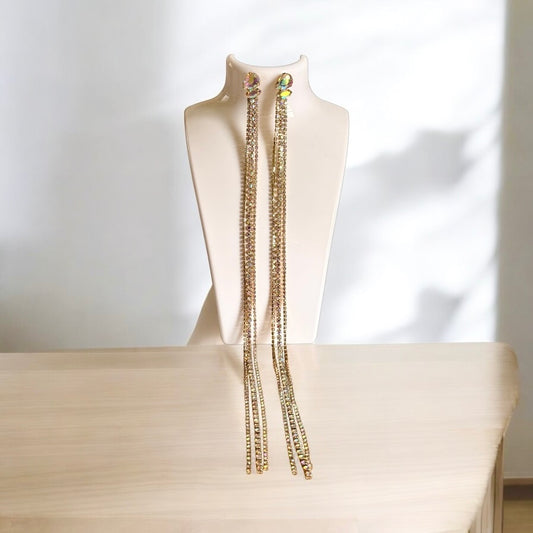 Super Long Rhinestone Earrings