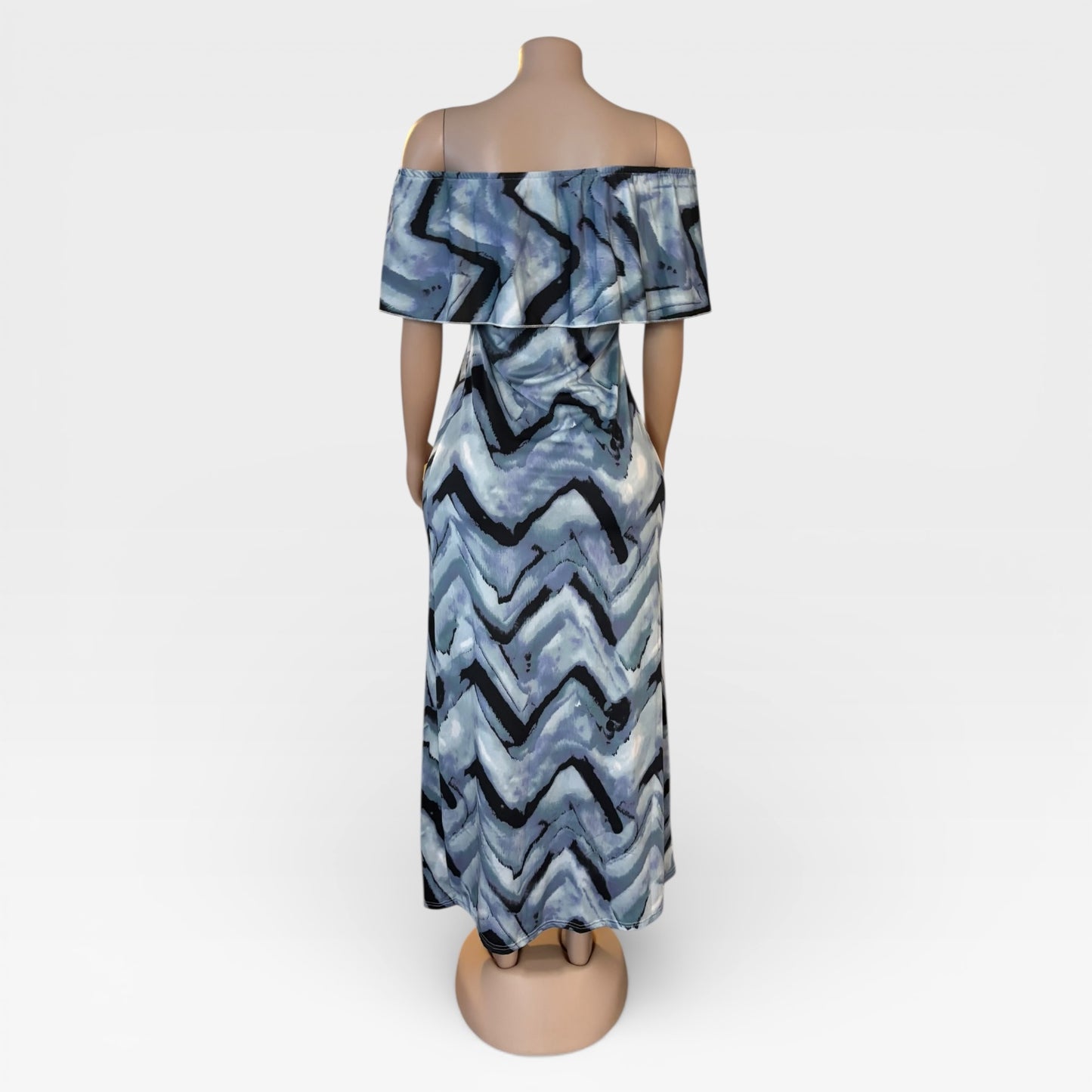 Vestido largo azul marino maxi para mujer