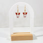 Red White Small Elk Earring