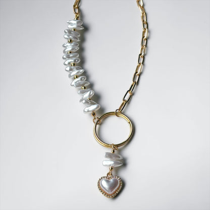 Gold Heart Shape Choker Necklace