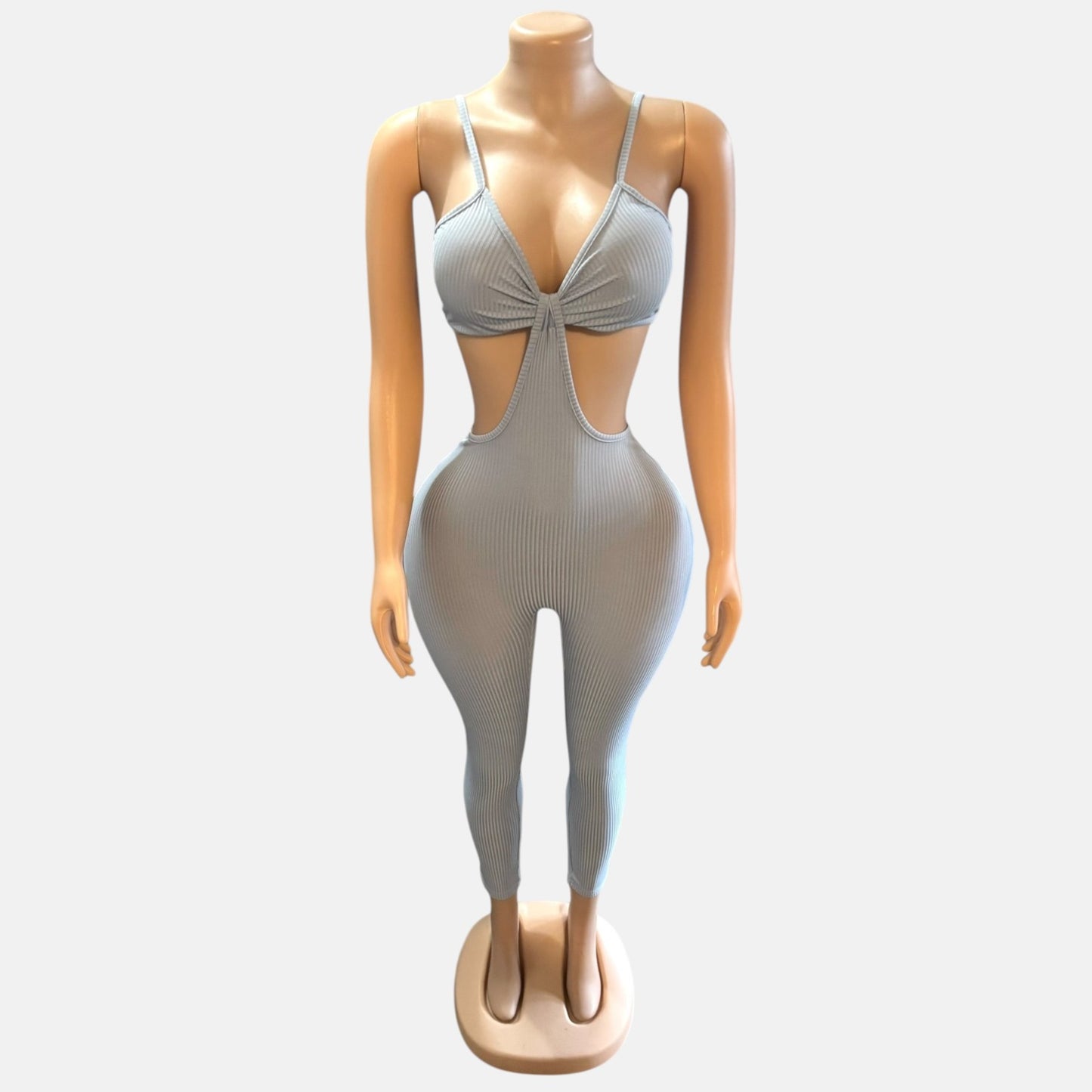 Mono azul claro sin mangas pequeño para mujer