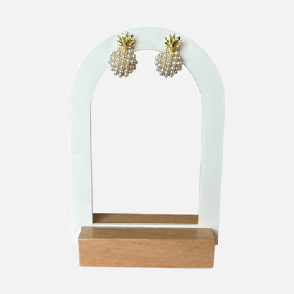 Pendientes de piña y perla