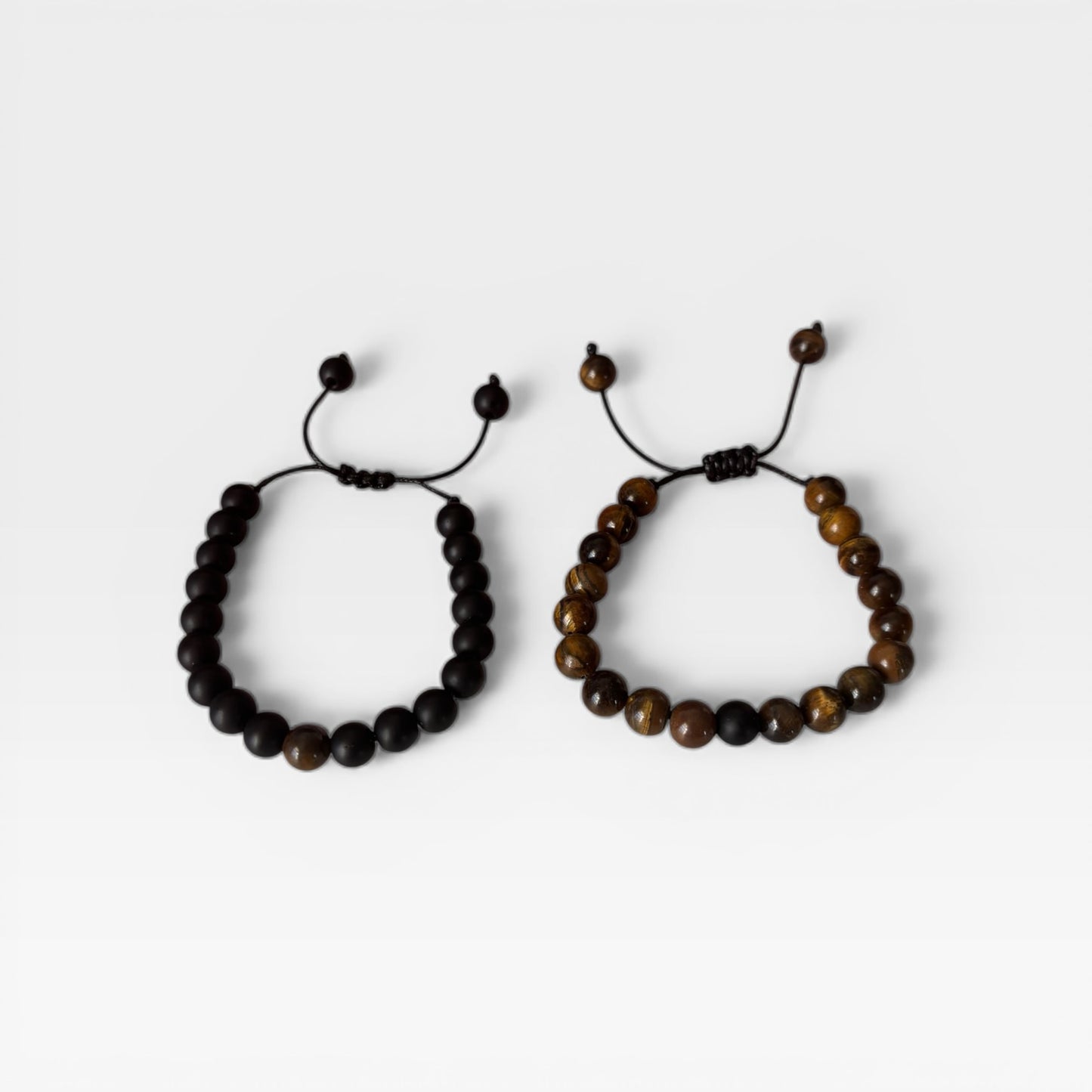 Natural Stone Beads Men 2 Piece Set Bracelet