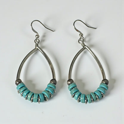 Simple Turquoise Drop Earring