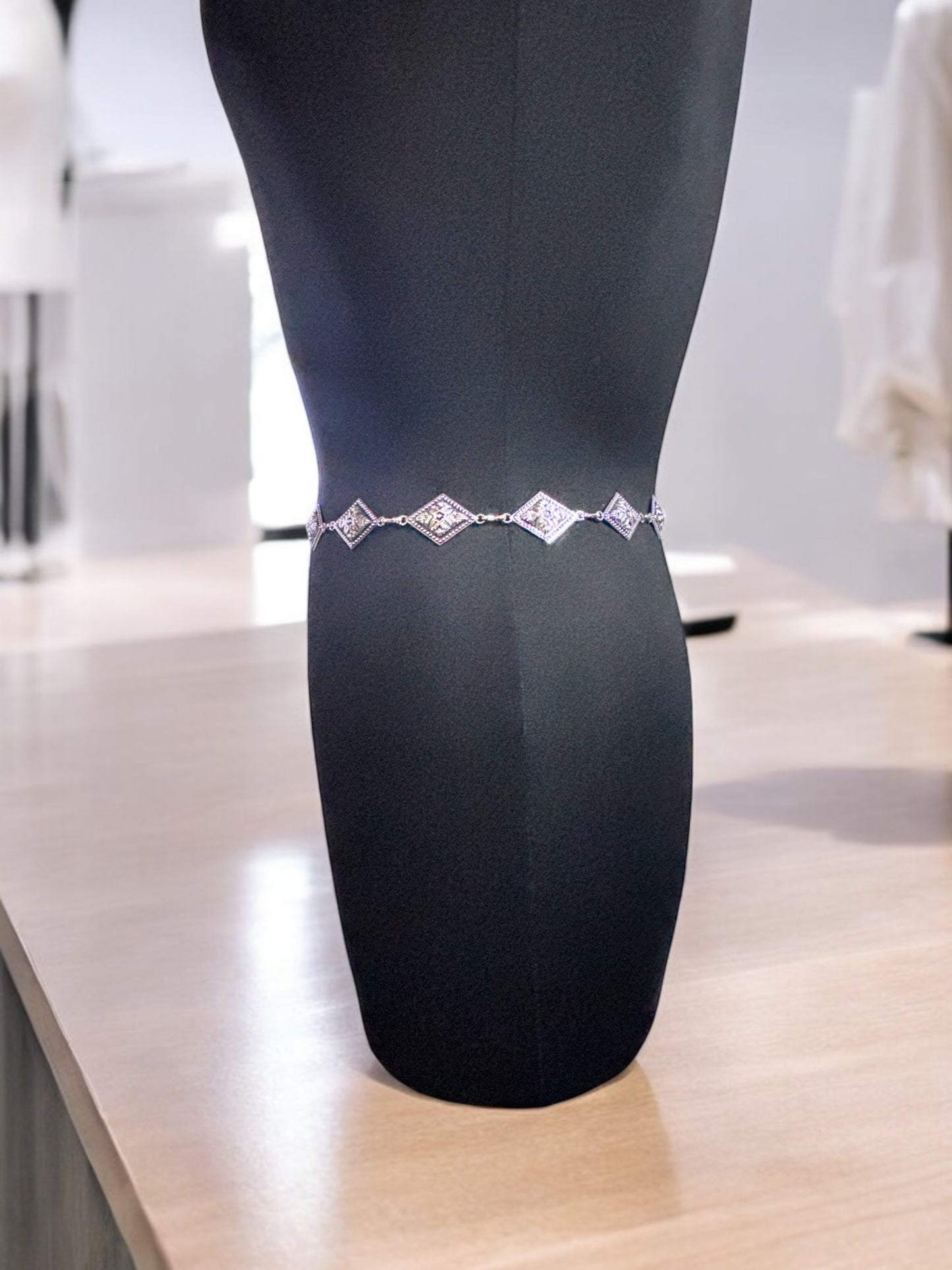 Vintage Geometric Chain Belt