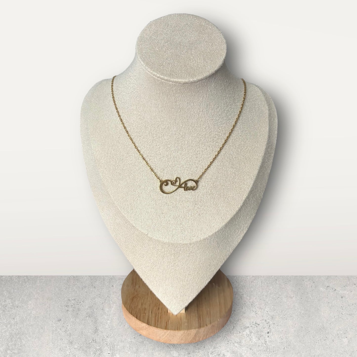 Infinity Heart Gold Necklace