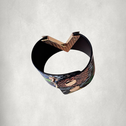V Shape Wide Charm Cuff Wrap Bracelet