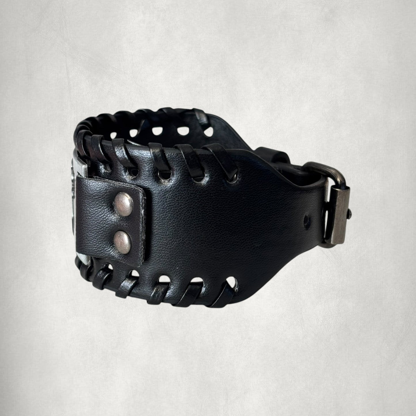 Men Leather Black Bracelet