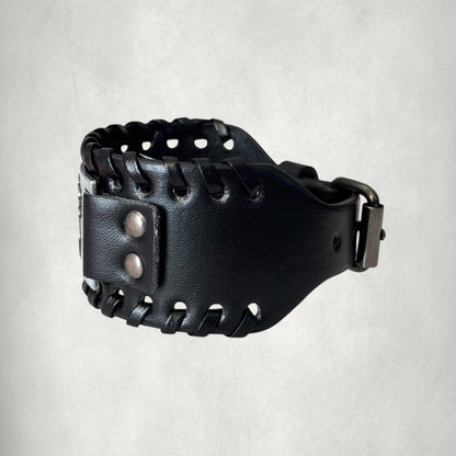 Men Leather Black Bracelet