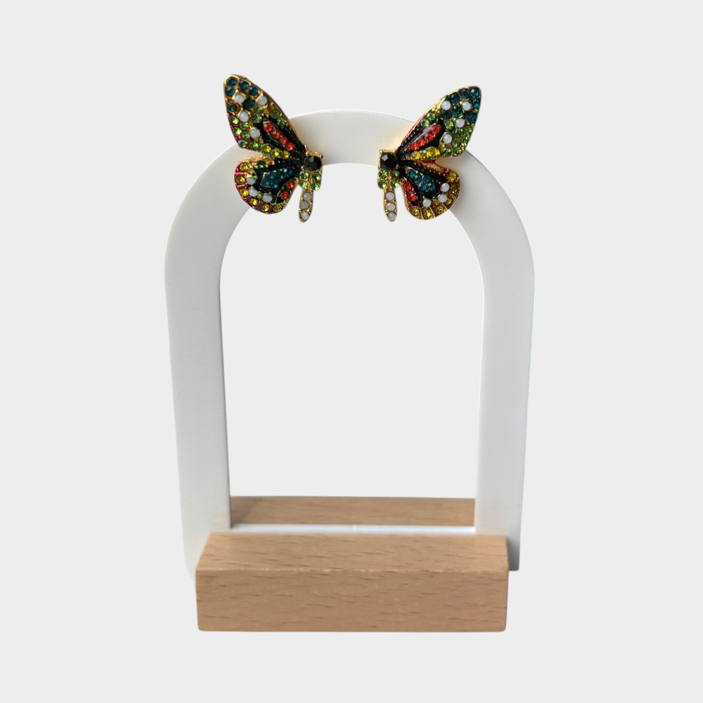 Multicolor Butterfly Stud Earring
