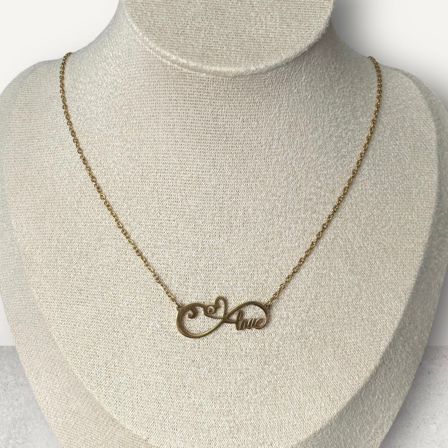 Infinity Heart Gold Necklace
