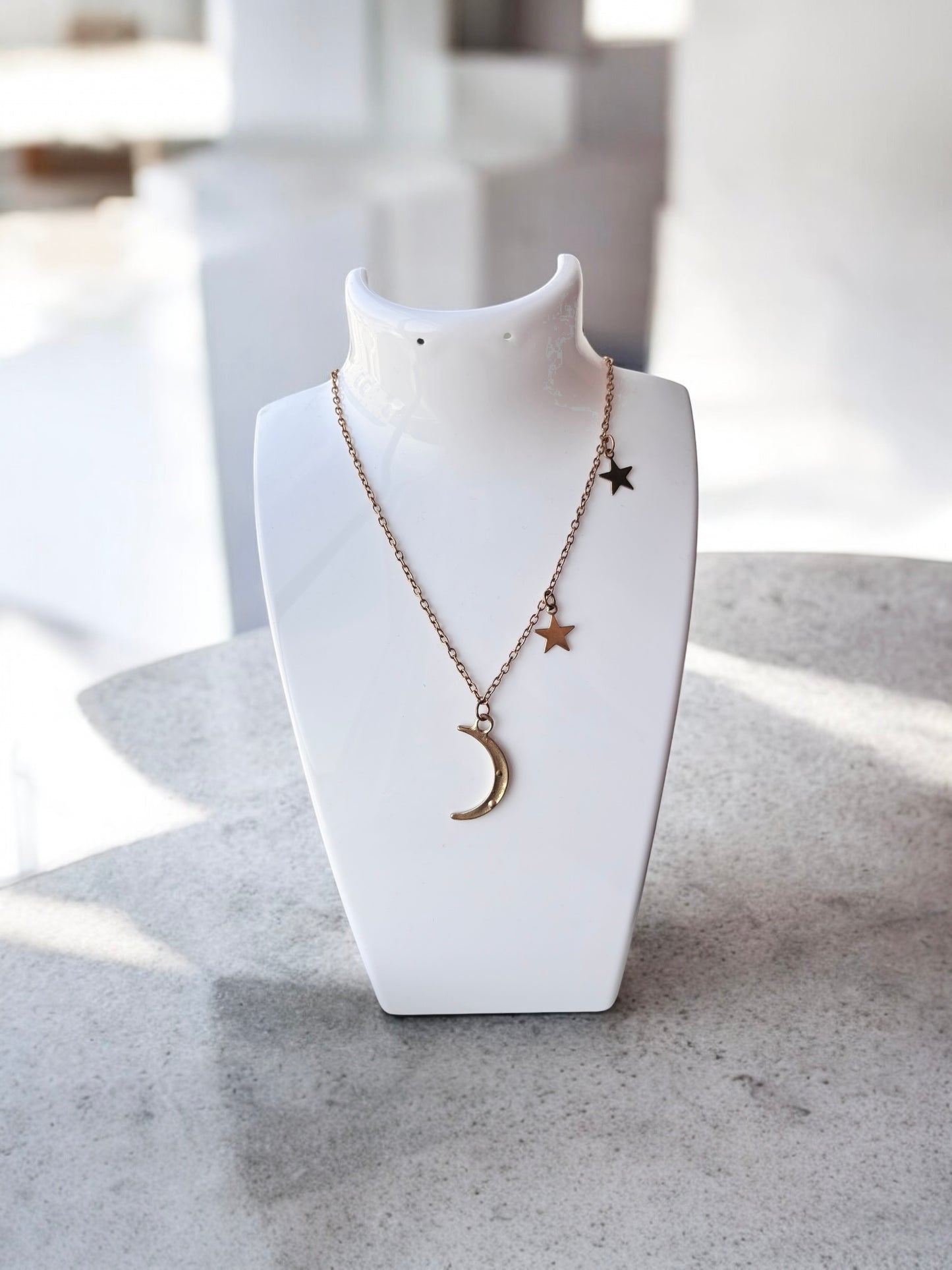 Women Star Moon Necklace Pendant