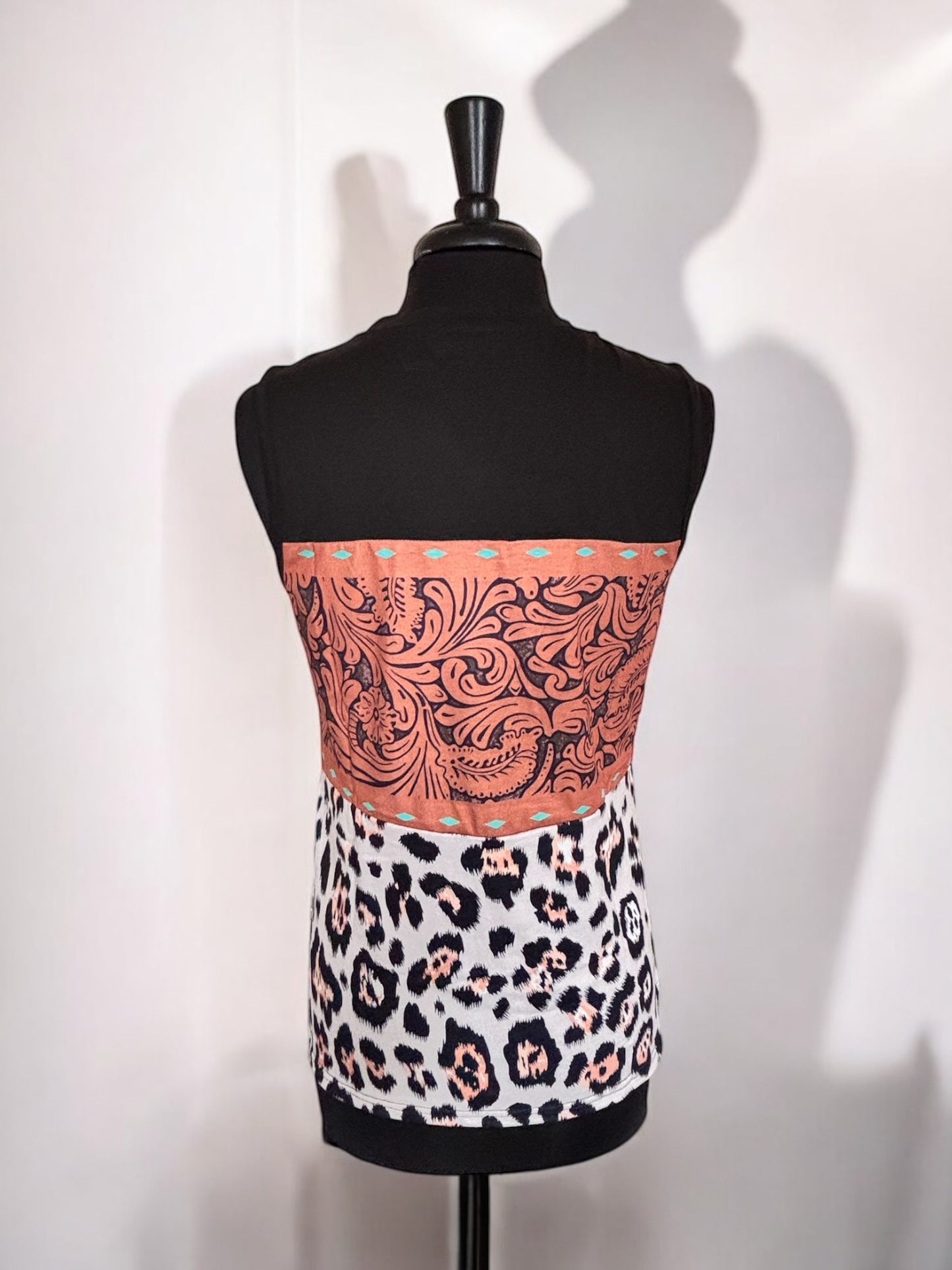 Leopard Multi Color-Block T-shirt