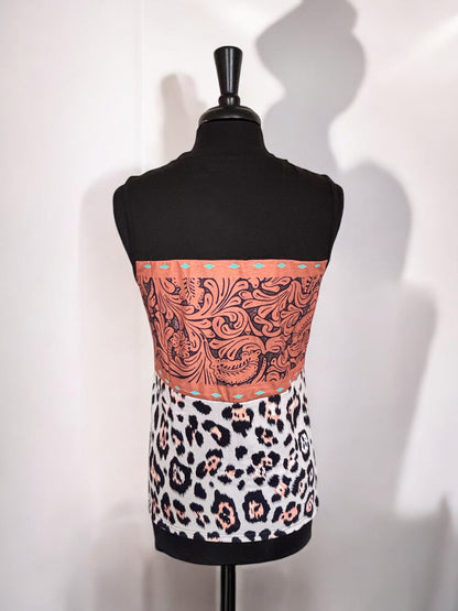 Leopard Multi Color-Block T-shirt