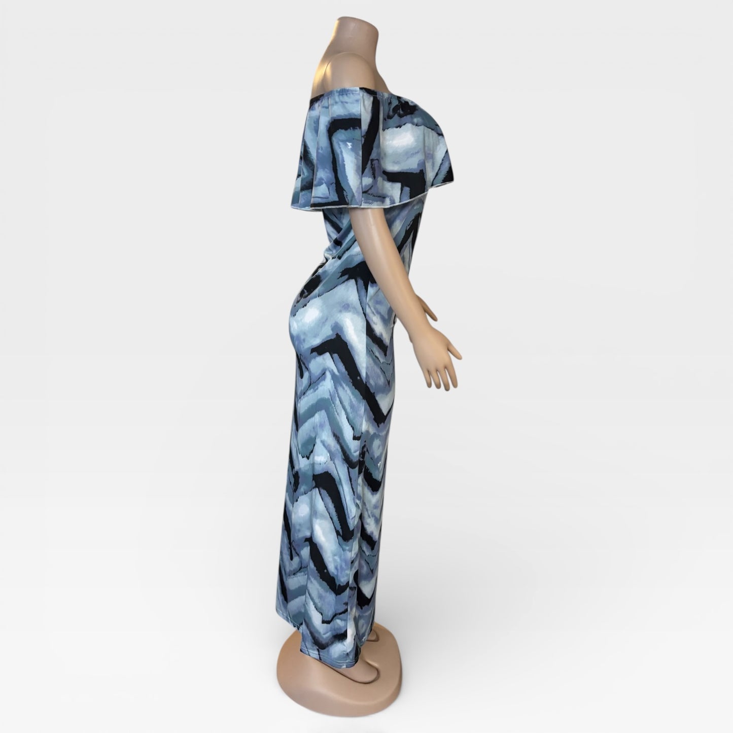 Vestido largo azul marino maxi para mujer