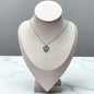 Black Silver Elegant Heart Pendant Necklace