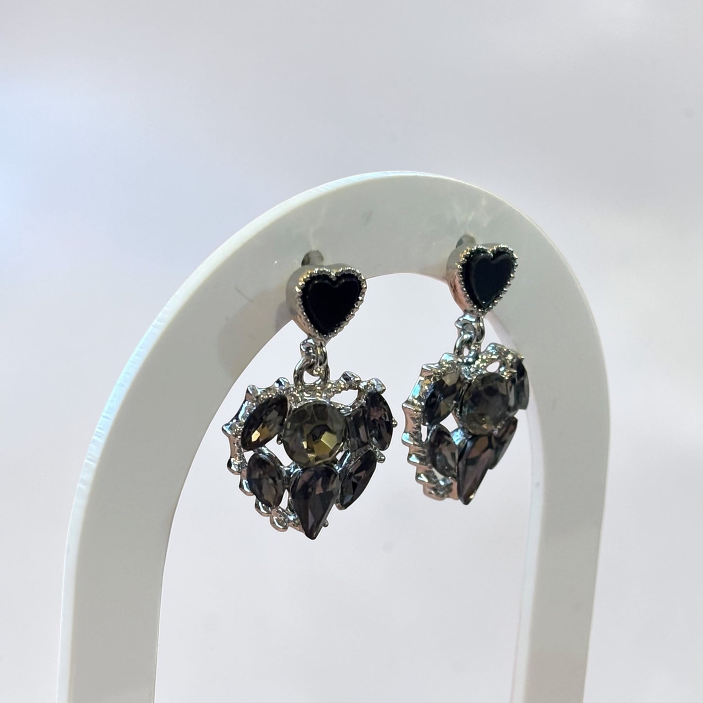 Pendientes de corazón de cristal