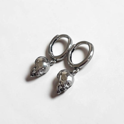 Small Skull Hoop Earring