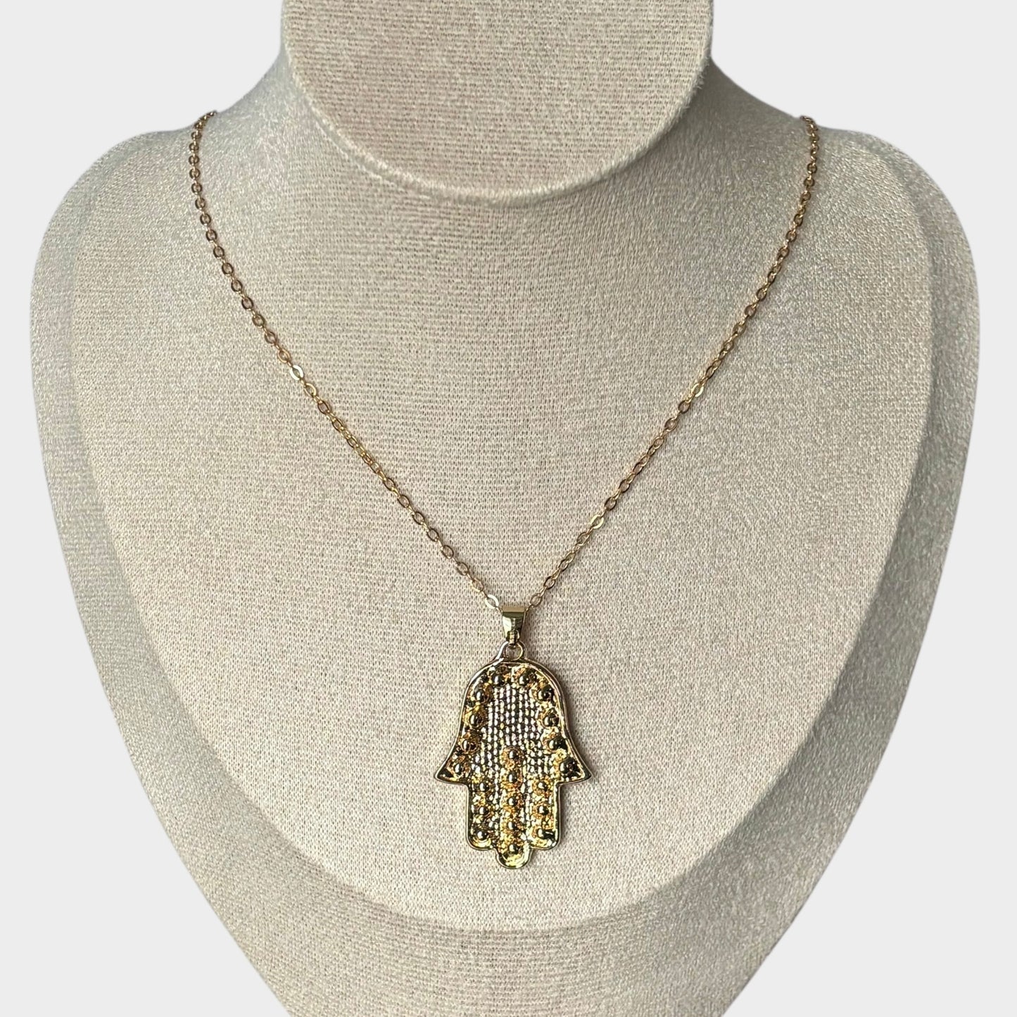 Palm Protection Gold Necklace