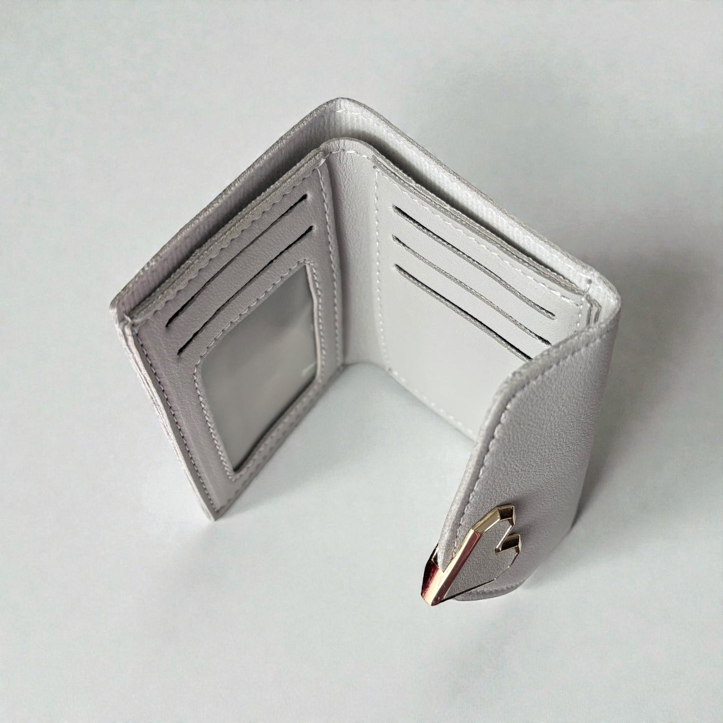 Monedero pequeño con forma de corazón para mujer, color rosa