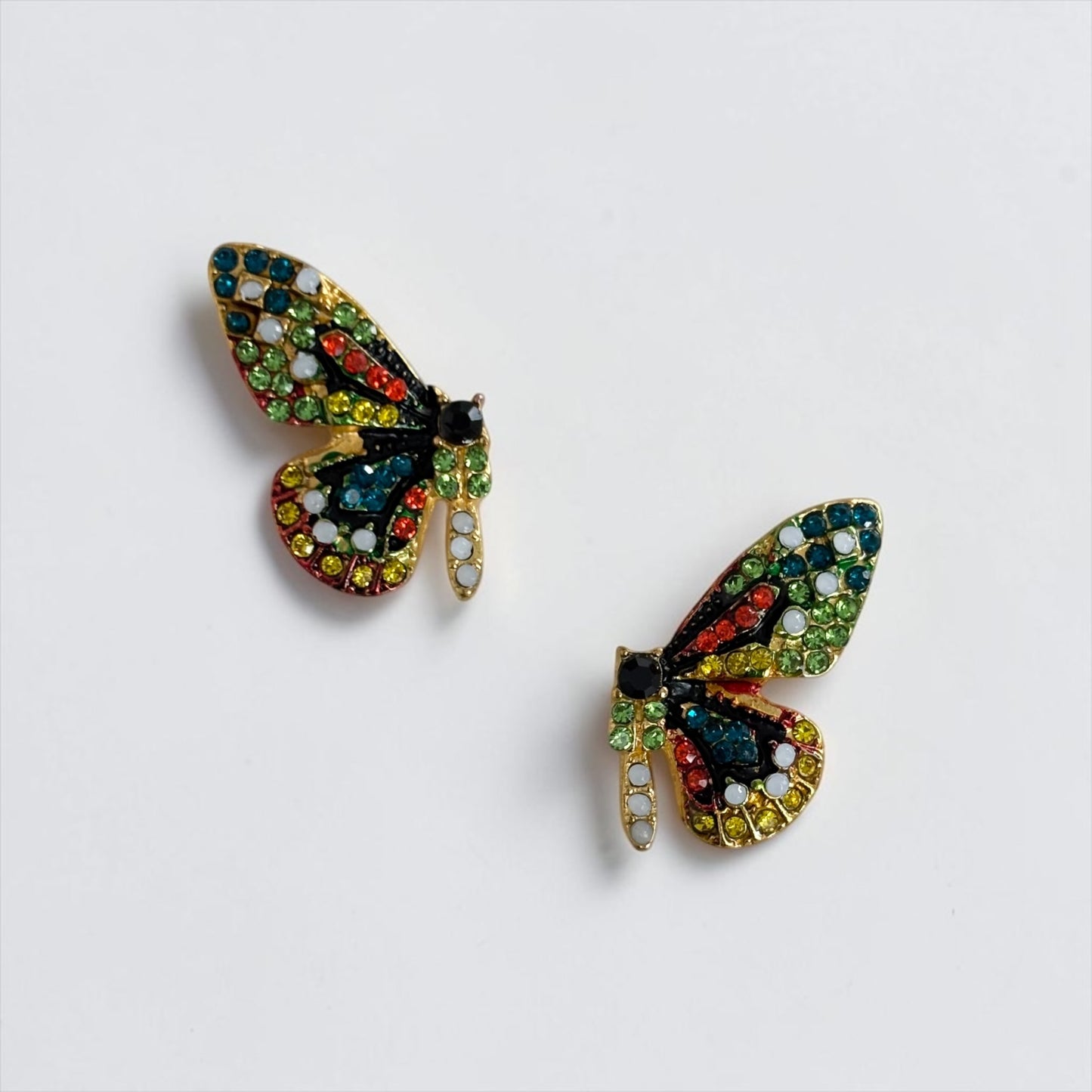 Multicolor Butterfly Stud Earring