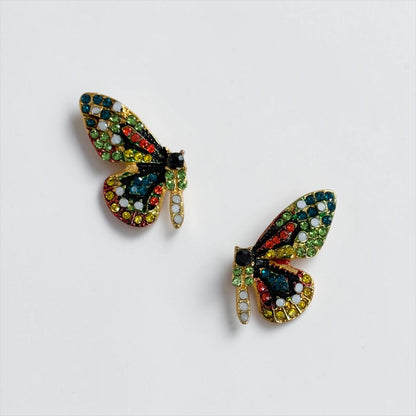 Multicolor Butterfly Stud Earring